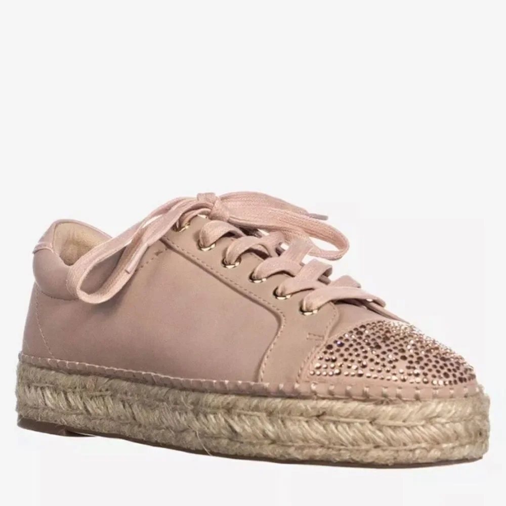 INC International Concepts Sneakers Women 10M Pink Eliza Espadrille Platform